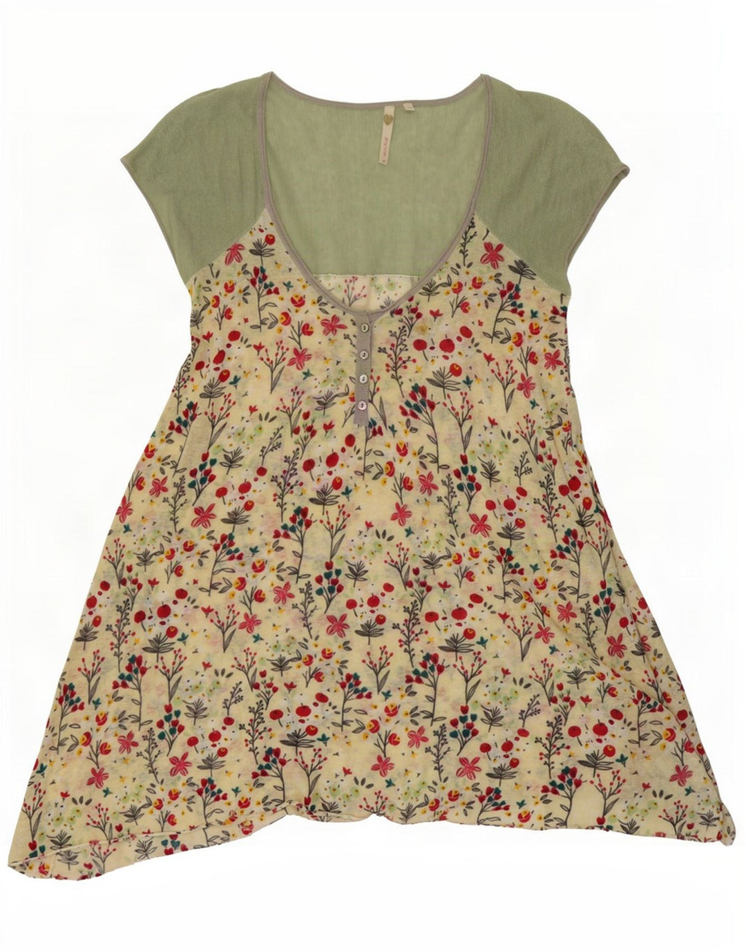 Abito tunica asimmetrico da donna White Stuff UK 14 Medio floreale multicolore