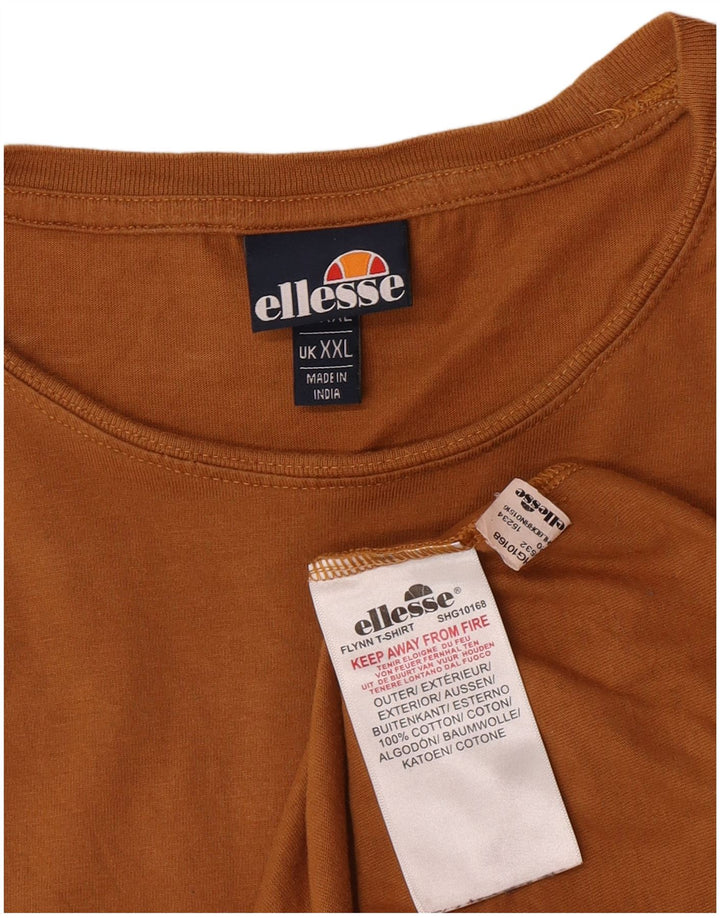 T-shirt grafica da donna Ellesse Top 2XL cotone marrone