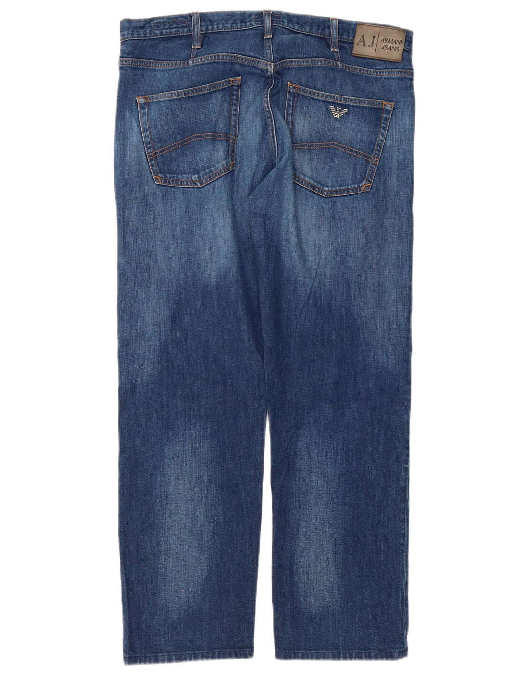 Jeans dritti regolari da uomo Armani W36 L30 cotone blu