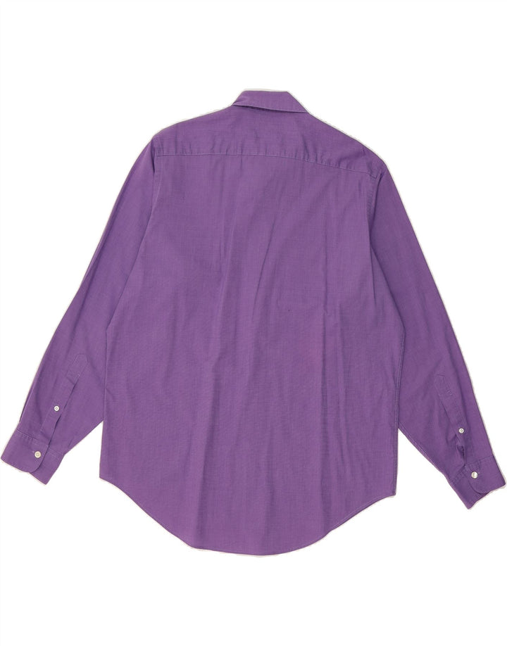 BROOKS BROTHERS Mens Stretch Shirt Medium Purple Cotton Vintage Brooks Brothers and Second-Hand Brooks Brothers from Messina Hembry 