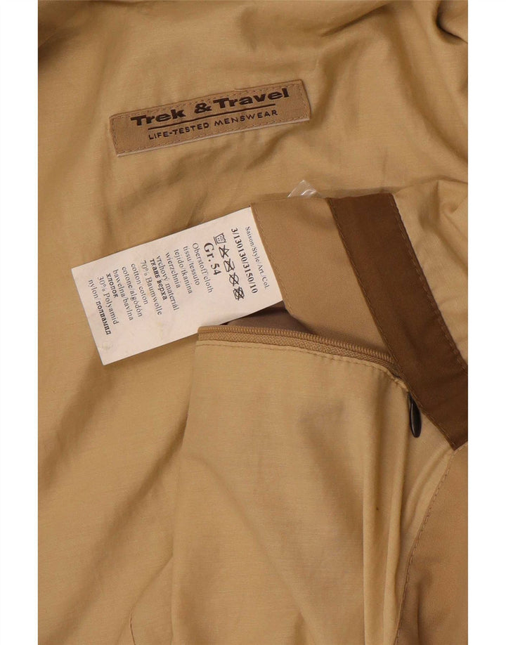 Giubbotto bomber vintage da uomo IT 54 2XL in cotone beige