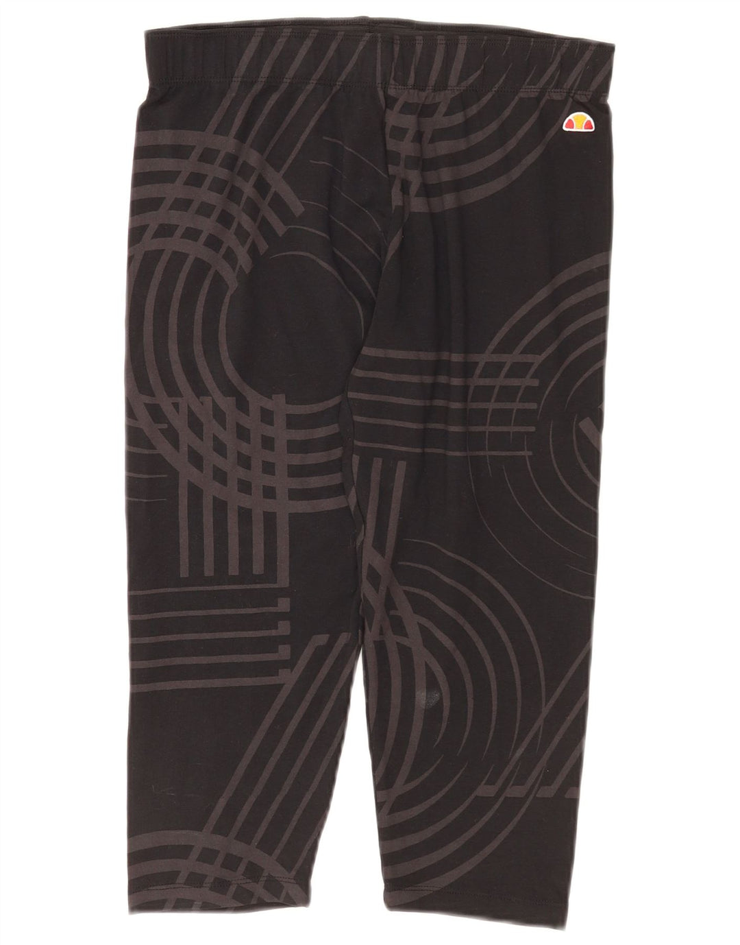 Leggings Capri da donna Ellesse UK 12 cotone geometrico nero medio