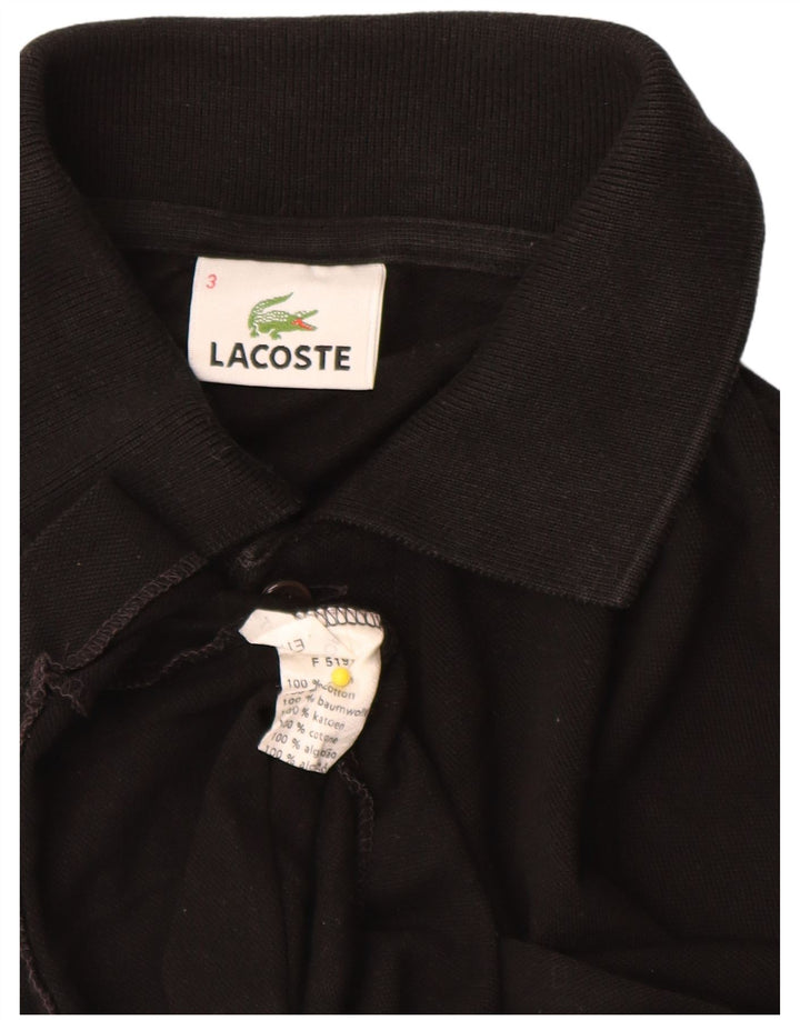 Polo da uomo Lacoste taglia 3 piccola in cotone nero