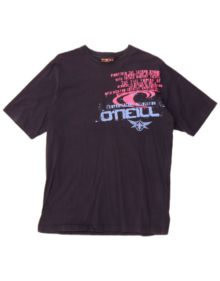 T-shirt grafica da uomo O'Neill Top in cotone blu navy medio