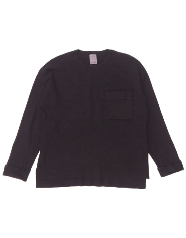 Maglione Girocollo Bambina Zara 13-14 Anni in Viscosa Blu Navy