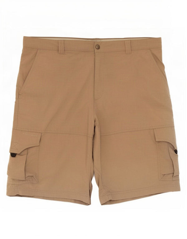 Pantaloncini cargo da uomo Columbia W36 grandi in nylon marrone