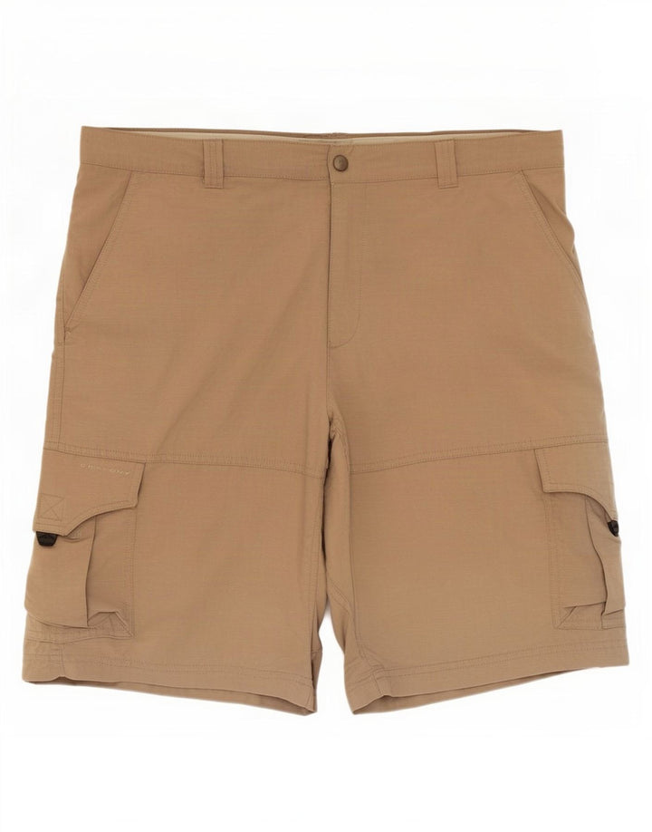 Pantaloncini cargo da uomo Columbia W36 grandi in nylon marrone