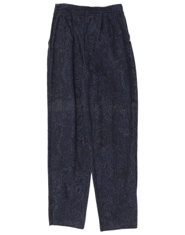 Jeans affusolati vintage per ragazze 15-16 anni W26 L31 Blu navy Paisley