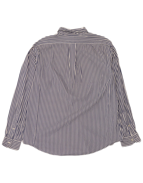 Camicia Polo Ralph Lauren da uomo su misura XL in cotone a righe blu
