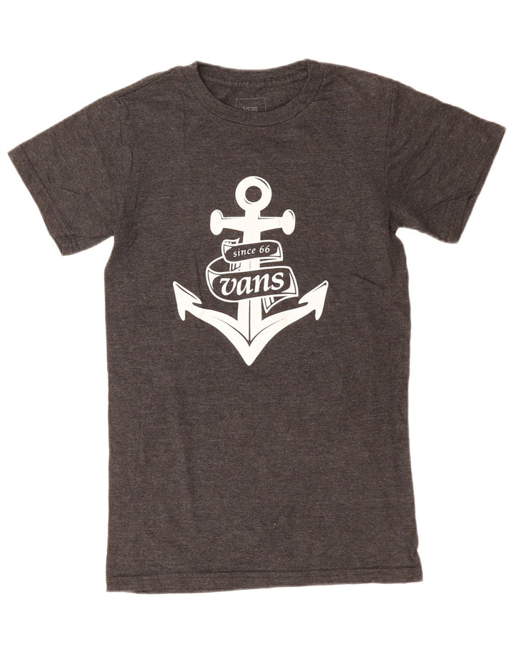 T-shirt grafica da uomo con vestibilità classica VANS, piccola, in cotone grigio