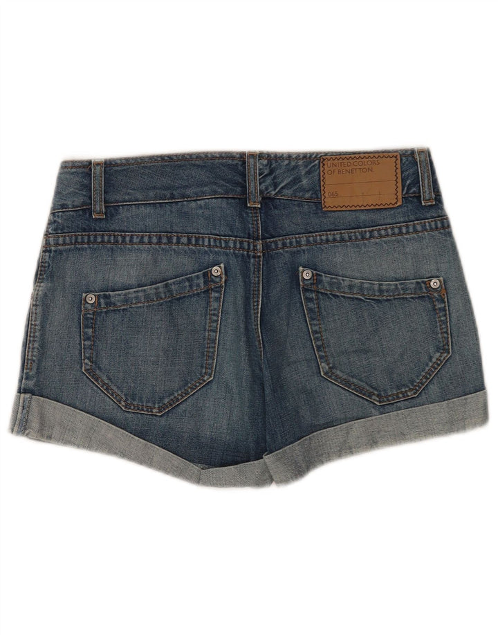 Pantaloncini di jeans da donna BENETTON W30 blu medio