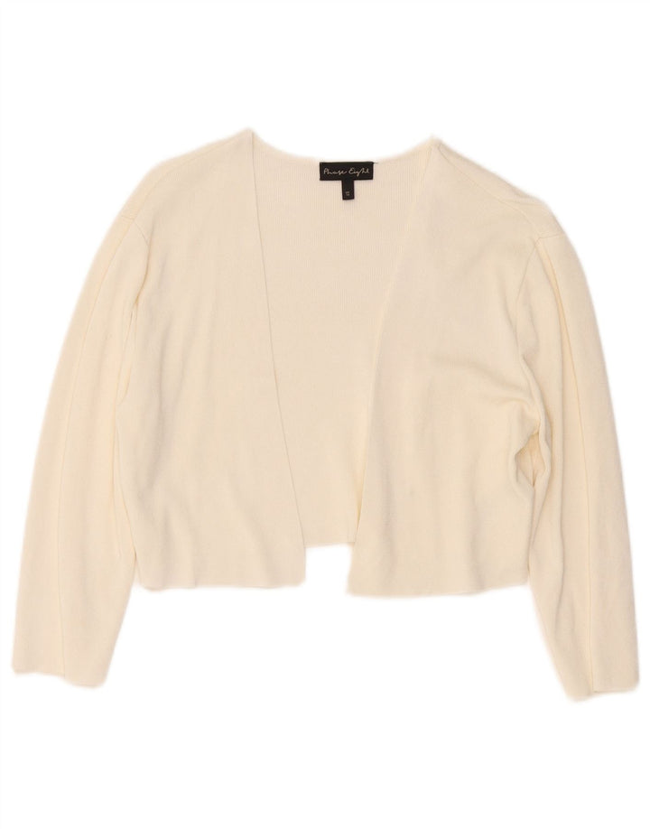 Maglione Bolero aperto da donna con maniche a 3/4 Phase Eight UK 14 medio bianco sporco