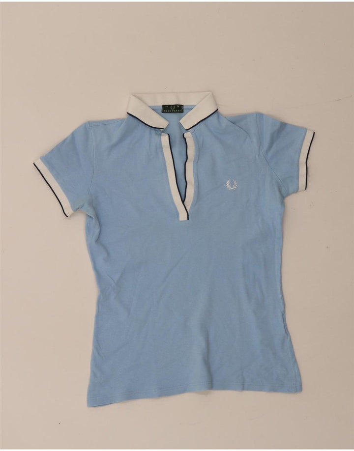 Polo da donna Fred Perry in cotone blu medio sportivo