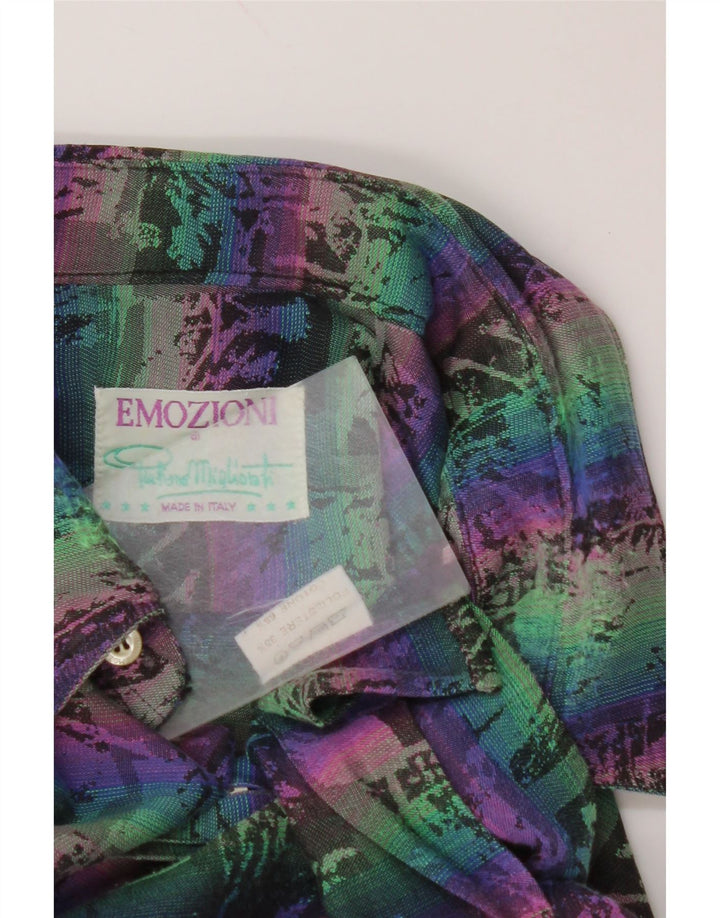 EMOZIONI Camicia Uomo Fantasia Astratta Grande Cotone Multicolore