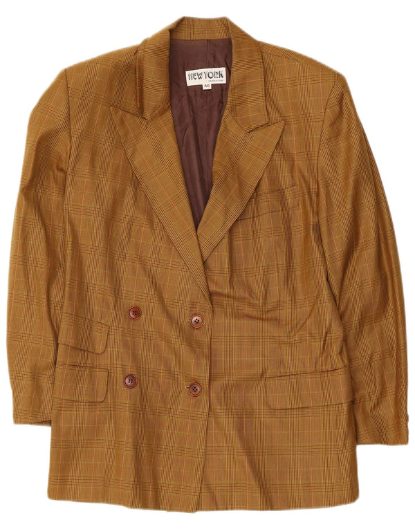 Giacca blazer da donna New York Industrie IT 40 piccolo quadretto beige