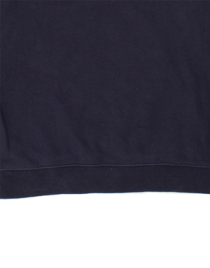FILA Mens Graphic Hoodie Jumper Small Navy Blue Cotton | Vintage Fila | Thrift | Second-Hand Fila | Used Clothing | Messina Hembry 