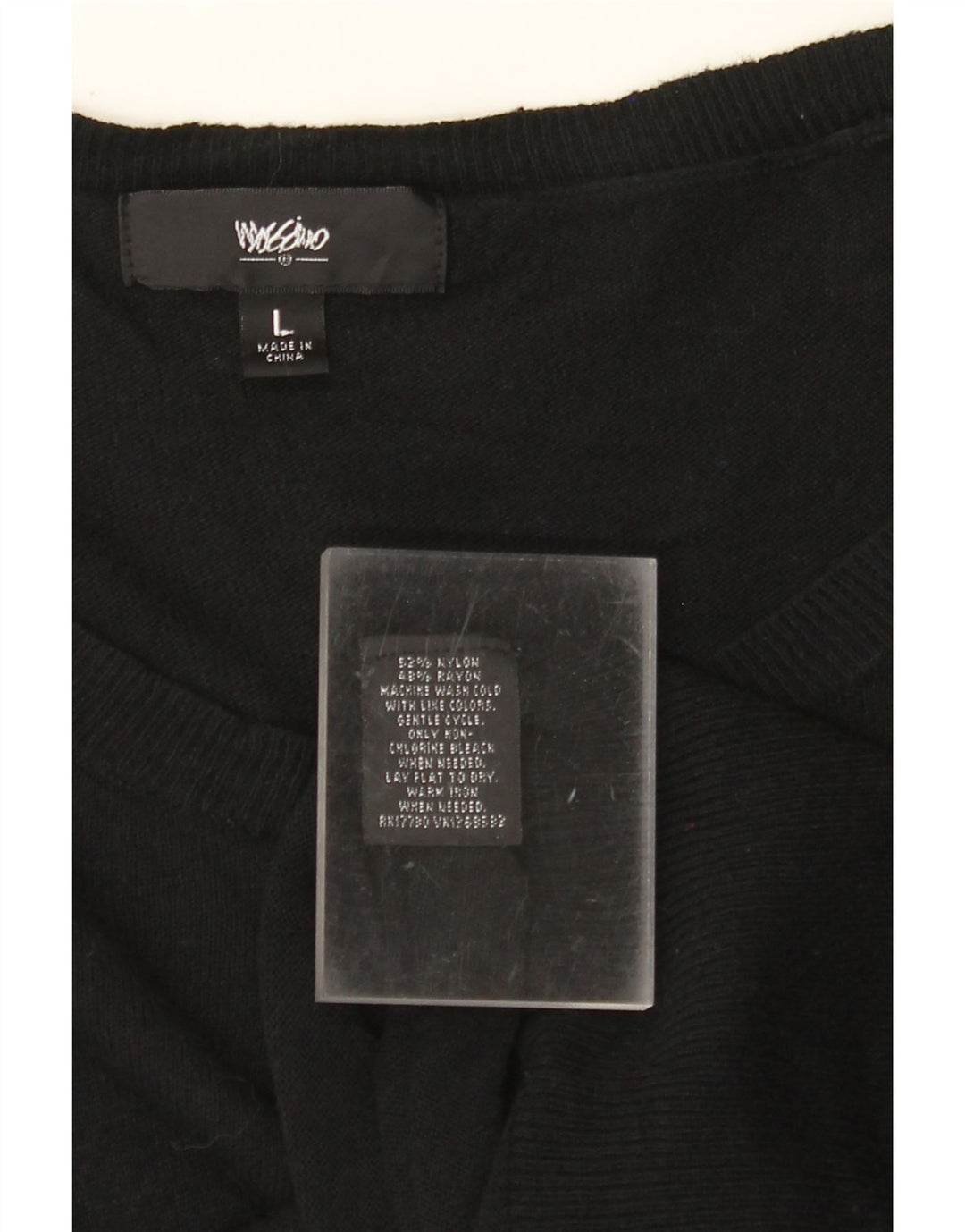 MOSSIMO Maglione da donna con scollo a barca UK 14 Grande nylon nero