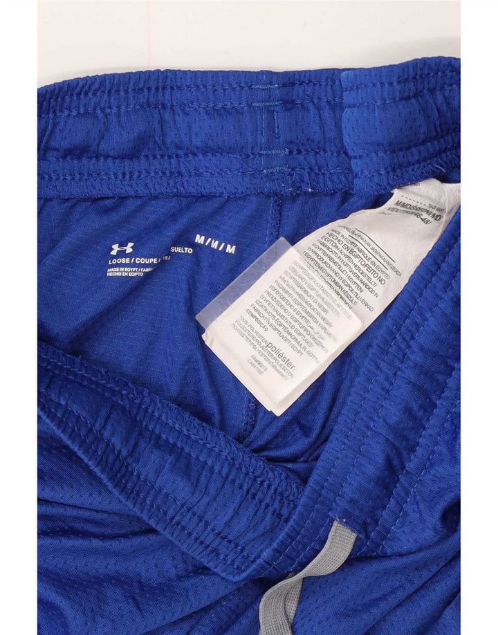 Pantaloncini sportivi da uomo Under Armour in poliestere blu medio