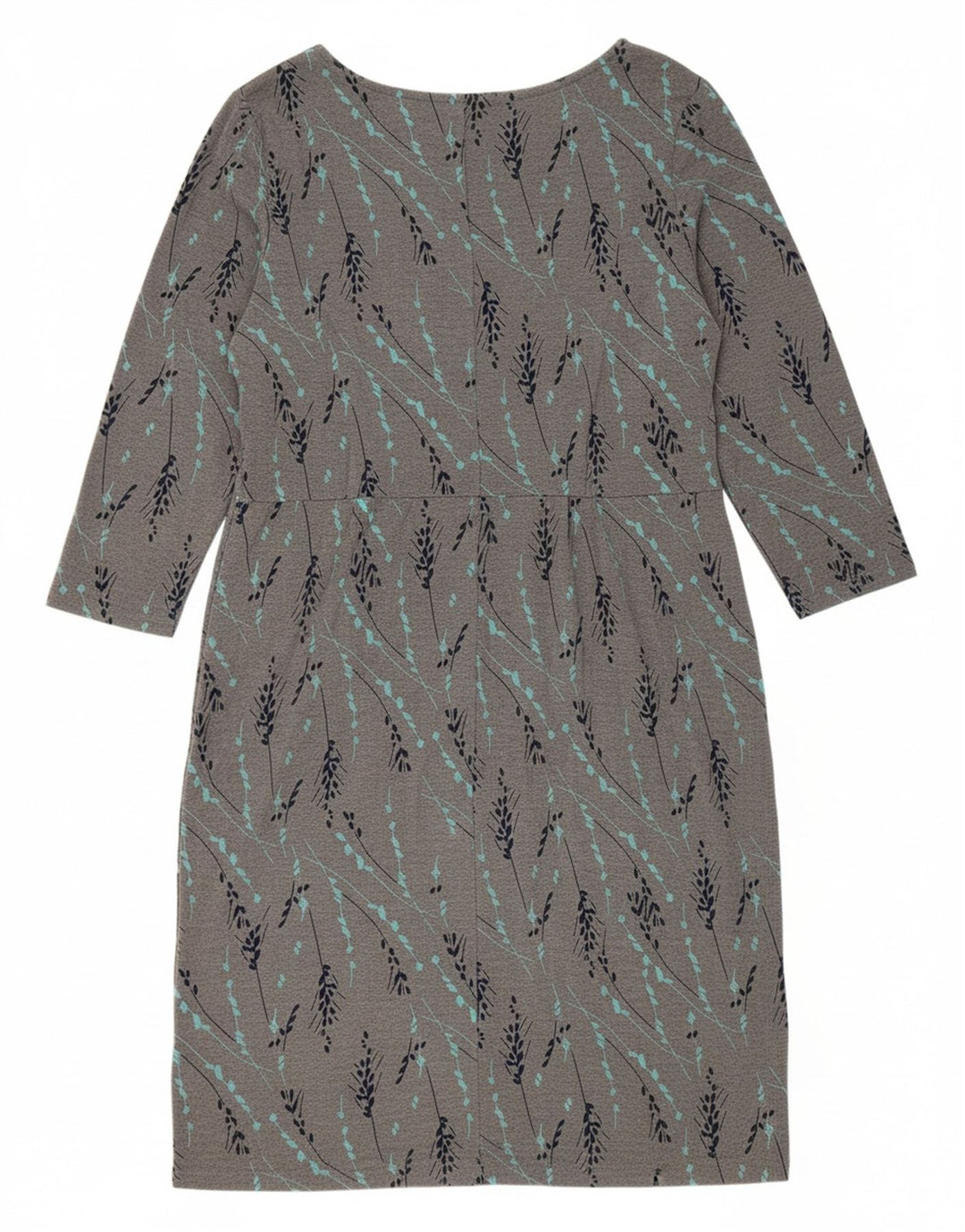 WHITE STUFF Womens 3/4 Sleeve Basic Dress UK 12 Medium  Grey Floral