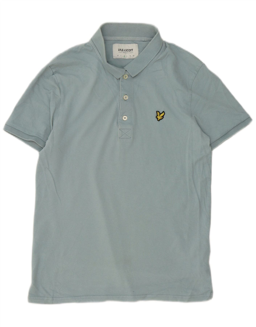 Polo da uomo Lyle & Scott in cotone blu medio