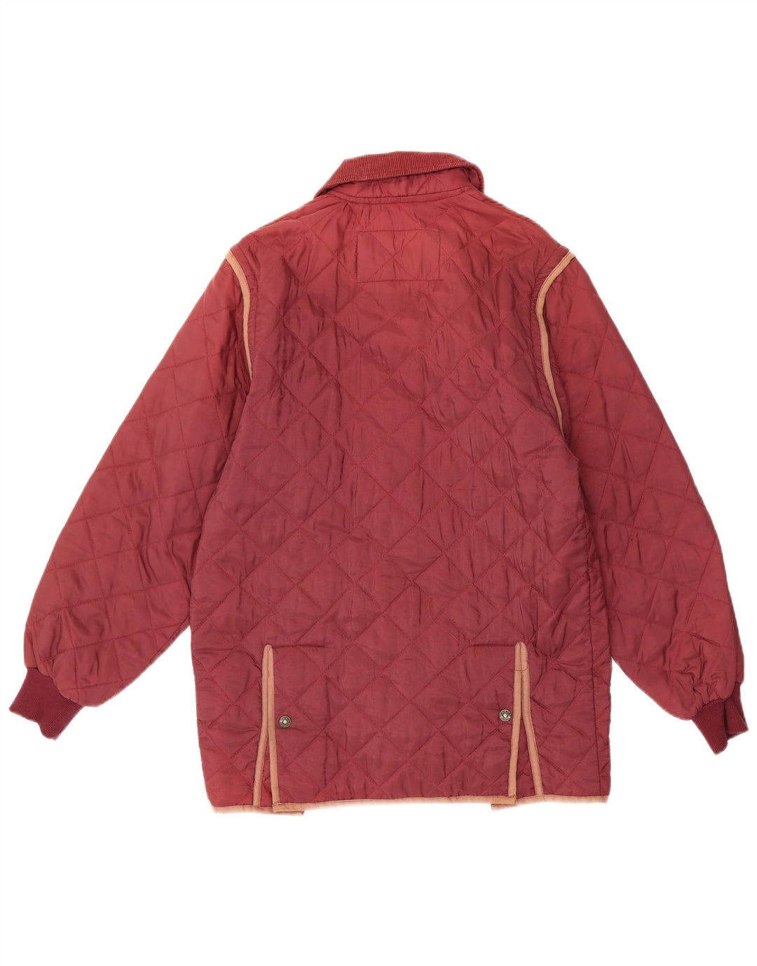 Giacca trapuntata vintage da uomo UK 36 piccola in nylon bordeaux