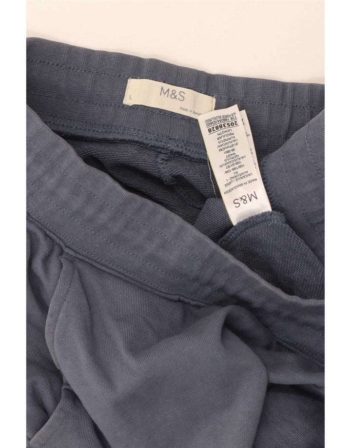 Marks & Spencer Pantaloncini sportivi da uomo grandi in cotone blu