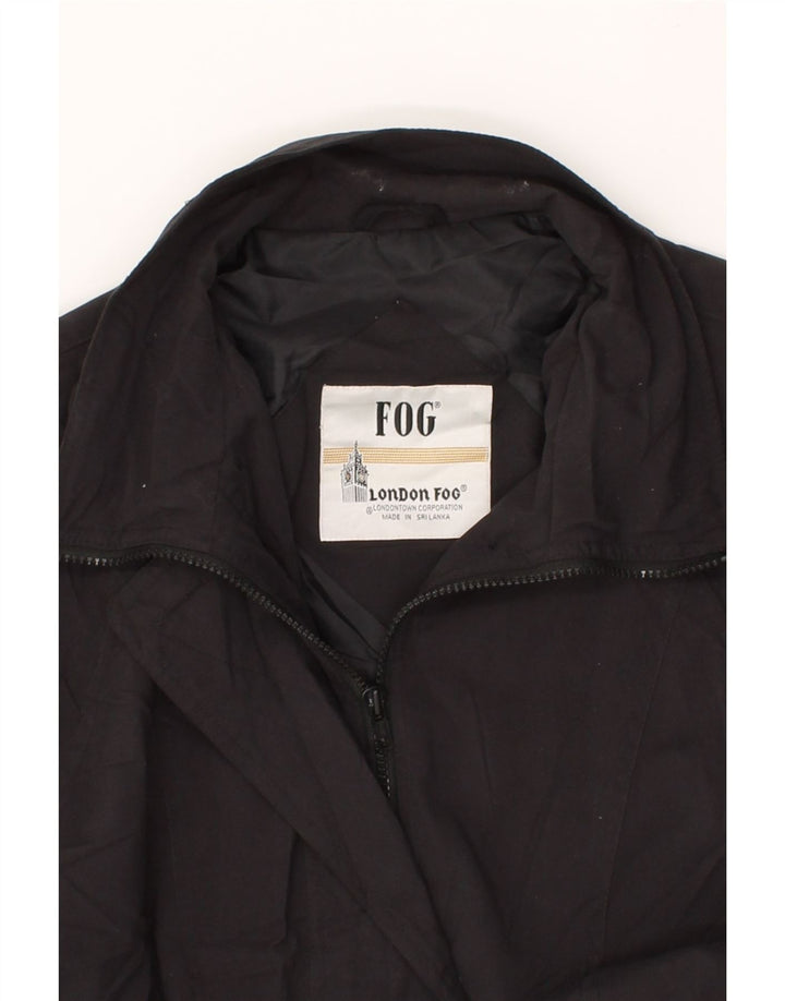 LONDON FOG Womens Overcoat UK 14 Medium Black Vintage London Fog and Second-Hand London Fog from Messina Hembry 