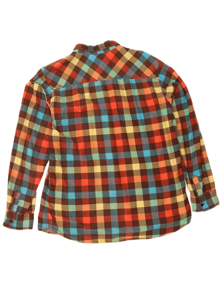 Camicia di flanella da uomo Quiksilver a quadri multicolore medio