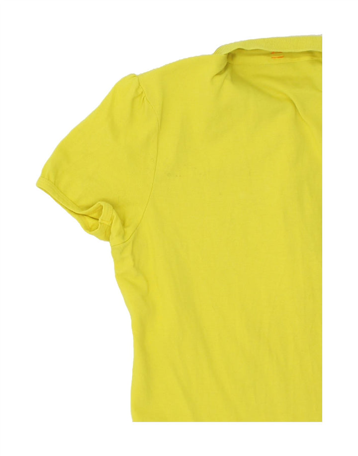 SUN68 Womens Polo Shirt UK 14 Large Yellow Vintage Sun68 and Second-Hand Sun68 from Messina Hembry 