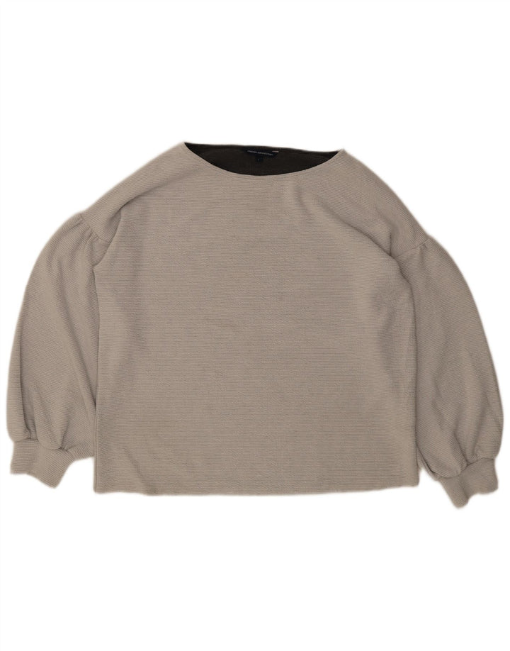 Maglione maglione con scollo a barca da donna French Connection UK 16 grande grigio