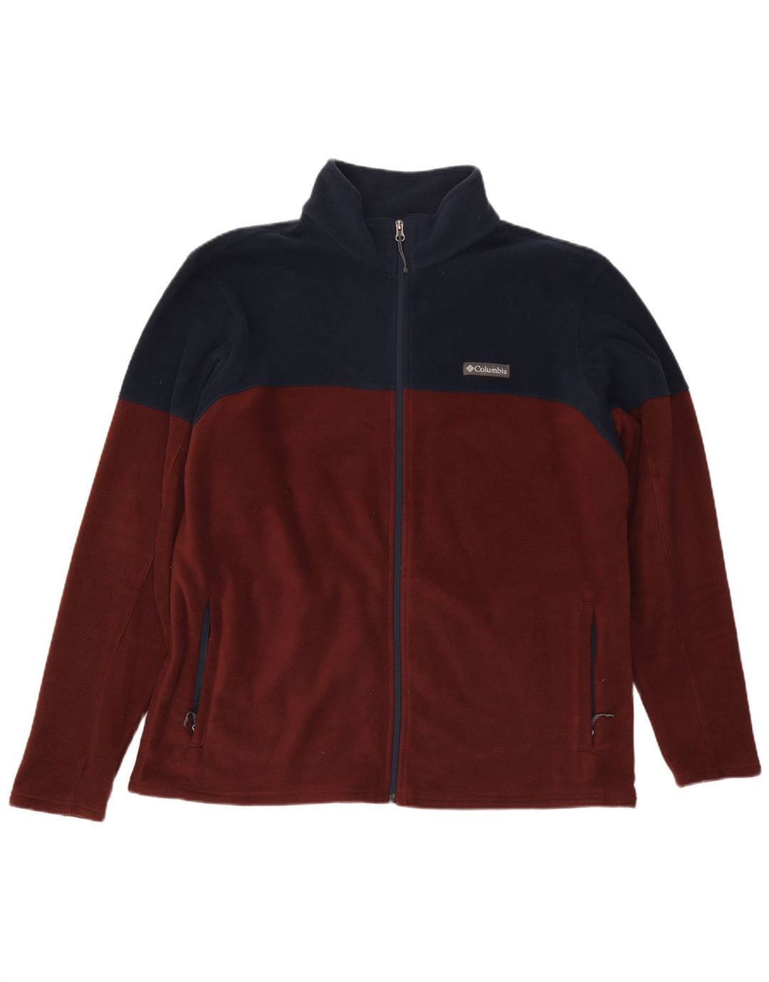 Giacca in pile da uomo Columbia UK 44 2XL Poliestere color block marrone