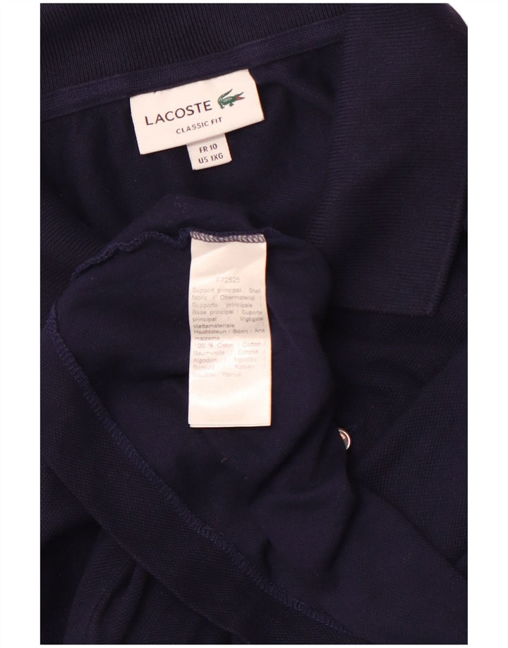 Polo LACOSTE da uomo vestibilità classica taglia 10 5XL cotone blu navy