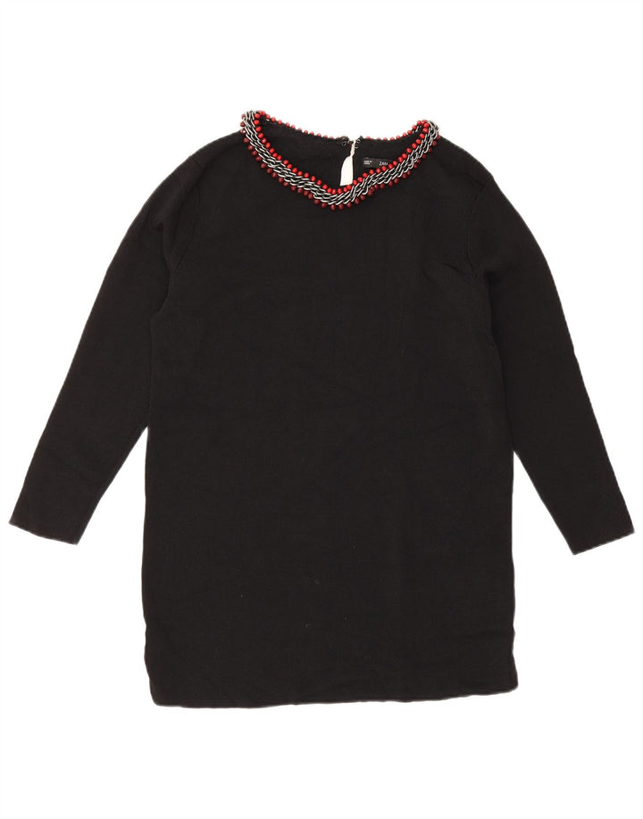Top Zara da donna con maniche a 3/4 UK 10 Small in viscosa nera