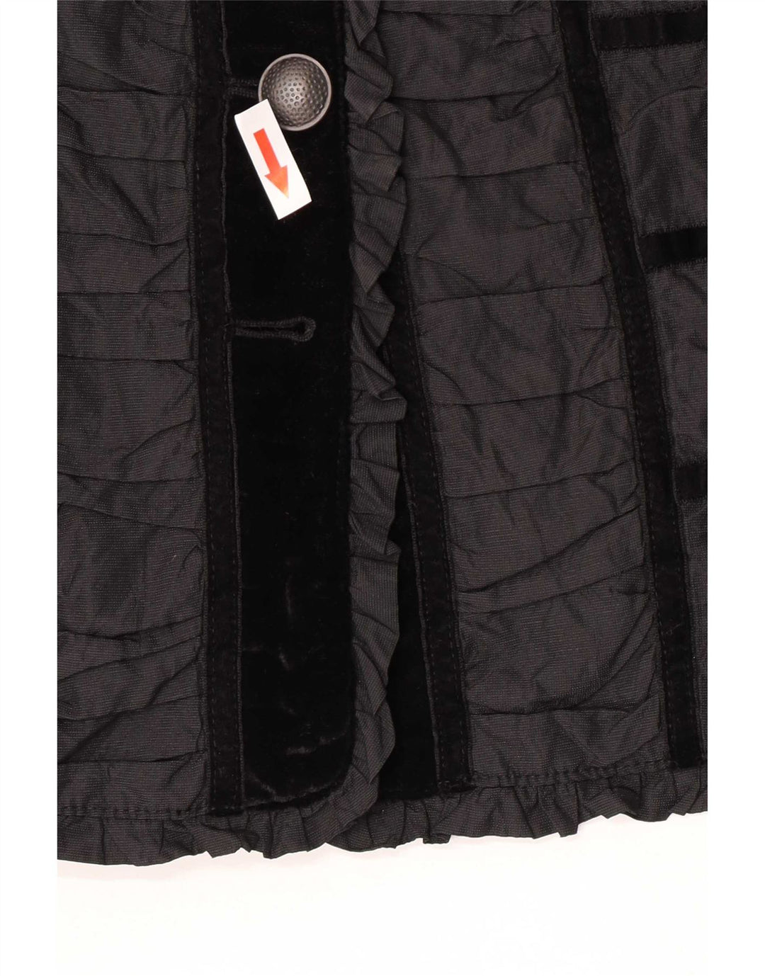 Giacca blazer vintage da donna a 4 bottoni UK 14 color block medio nero