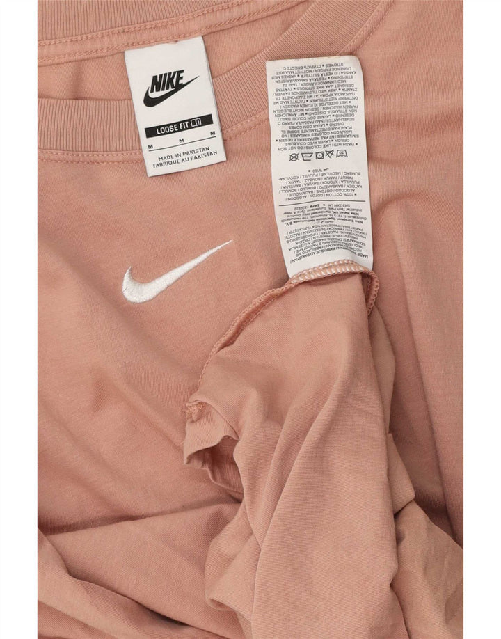 T-shirt Nike da uomo vestibilità ampia, top in cotone rosa medio