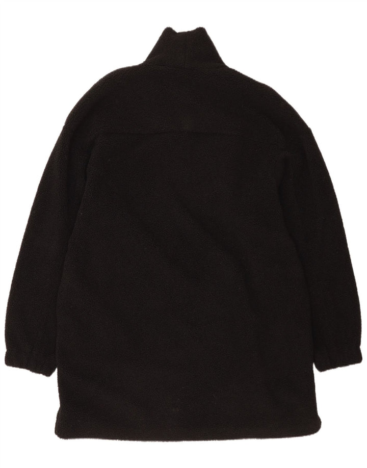 Maglione in pile Cos da uomo con zip e collo, grande, in poliestere nero