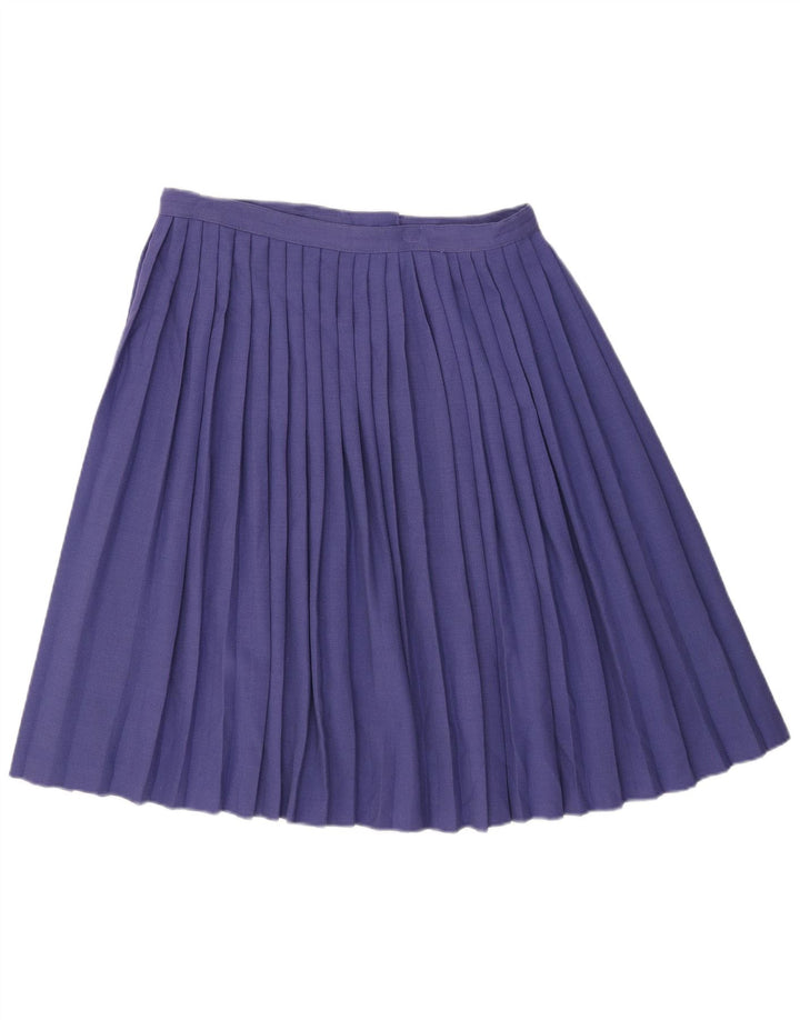 Gonna a pieghe vintage da donna W32 grande viola