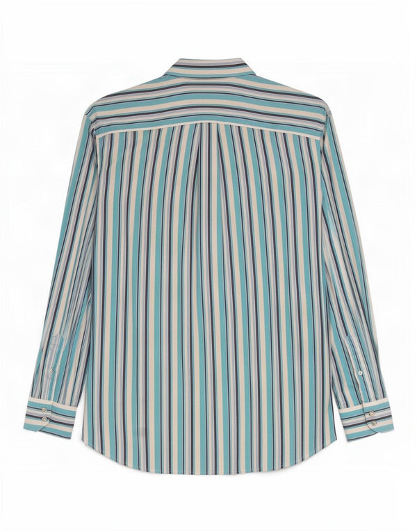 Camicia da uomo Tommy Hilfiger in cotone gessato blu medio