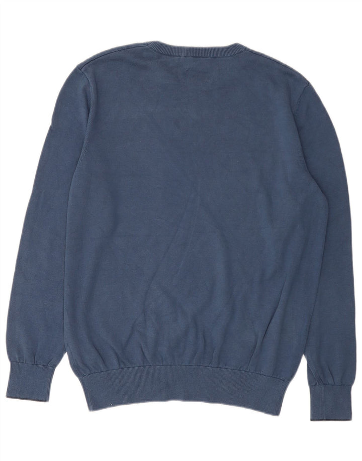 Maglione maglione girocollo da uomo Timberland in cotone blu medio