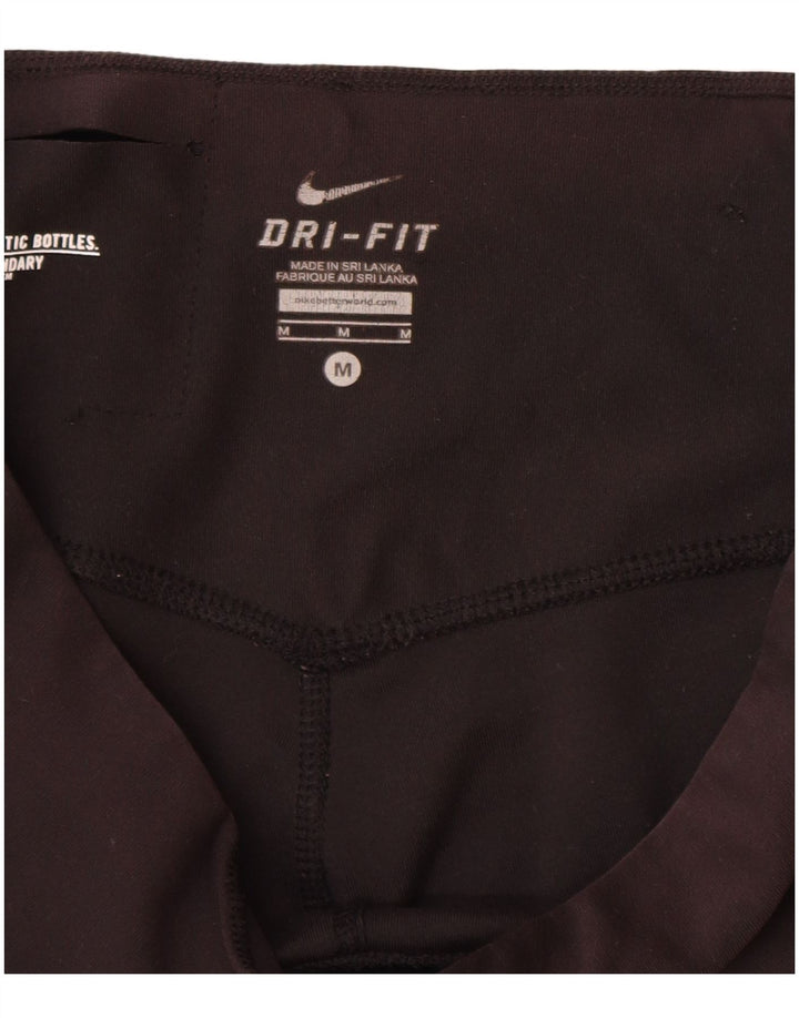 Leggings Nike Dri Fit Capri da donna UK 12 medio nero poliestere
