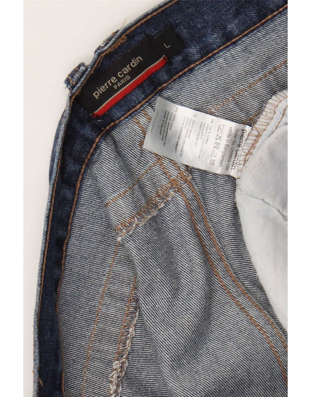 Pantaloncini di jeans da uomo Pierre Cardin grandi W36 cotone blu