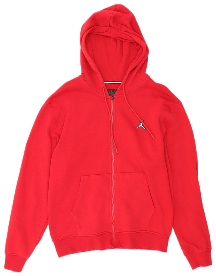 Felpa con cappuccio e zip Jordan da uomo piccola in cotone rosso