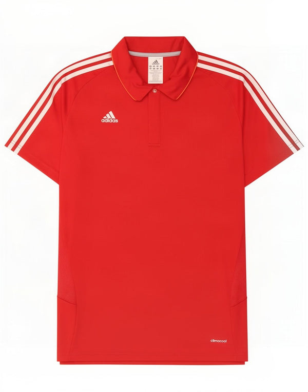 Polo Adidas Climacool da uomo UK 48/50 XL poliestere rosso