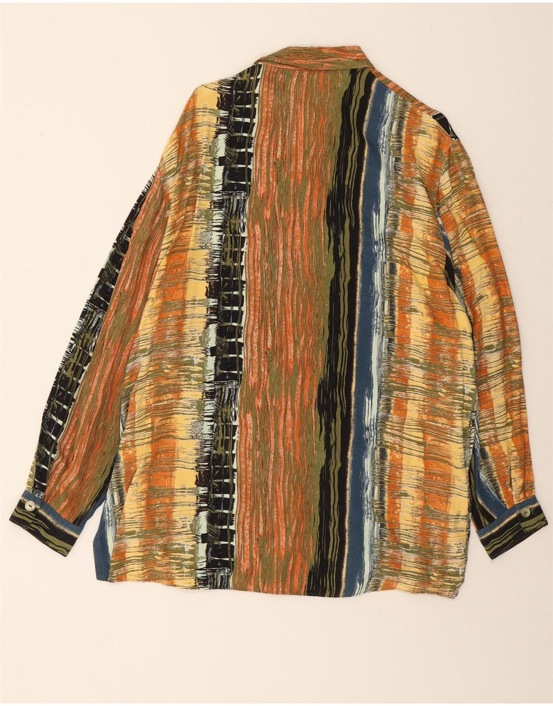 SAN REMO Womens Shirt Blouse EU 44 XL Multicoloured Striped Viscose Vintage San Remo and Second-Hand San Remo from Messina Hembry 