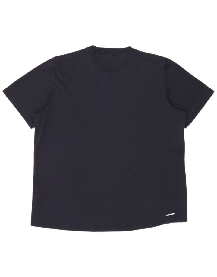 T-shirt Adidas Aeroready da uomo Top XL in poliestere blu navy