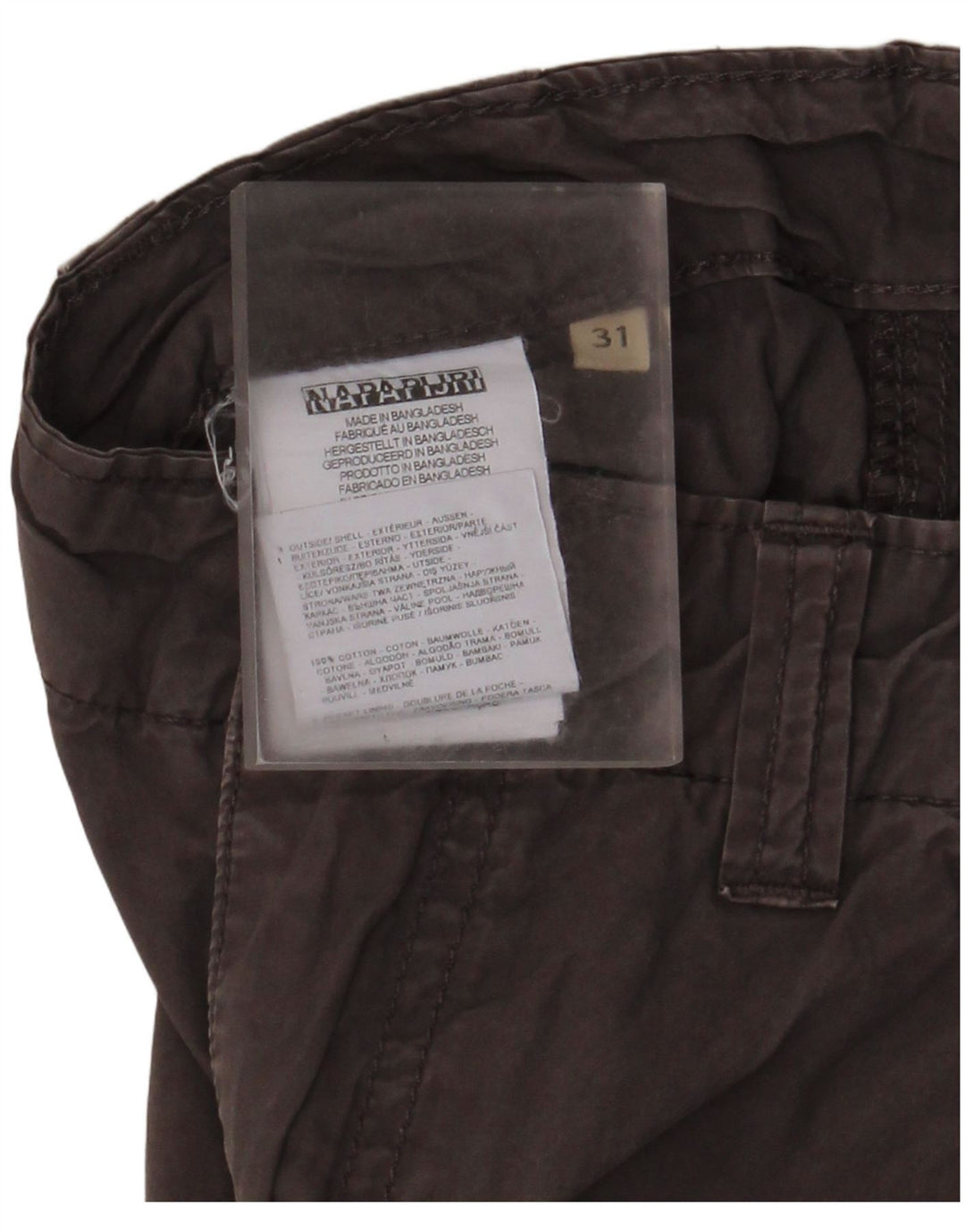 Pantaloncini cargo da uomo Napapijri W31 in cotone grigio medio