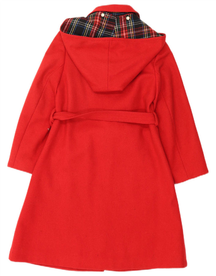 Soprabito vintage per bambina con cappuccio 11-12 anni in lana rossa