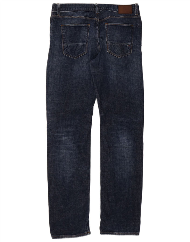TOMMY HILFIGER Jeans dritti Mercer vestibilità regolare da uomo W34 L33 cotone blu
