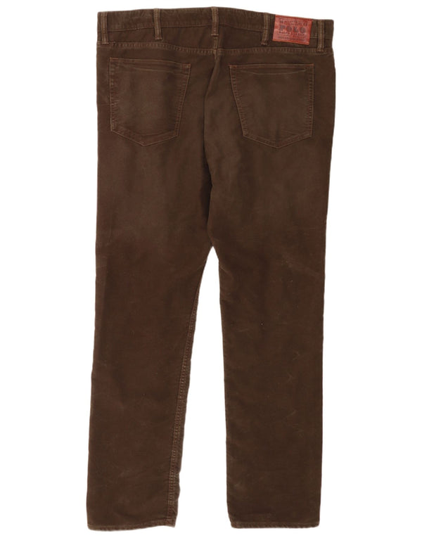 Pantaloni casual dritti da uomo Polo Ralph Lauren W40 L32 in cotone marrone