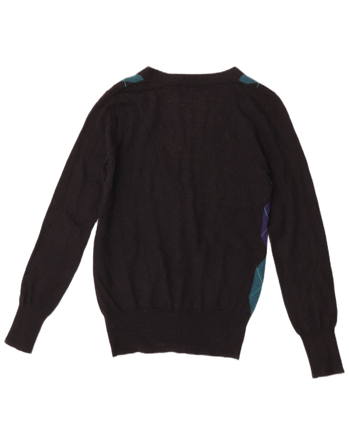 Maglione cardigan da donna French Connection UK 14 Medio Nero Argyle/Diamante
